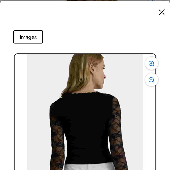 Madden NYC beautiful, versatile & stretchy Black Lace 3/4 Women's Top in XS NWT! - Picture 2 of 4